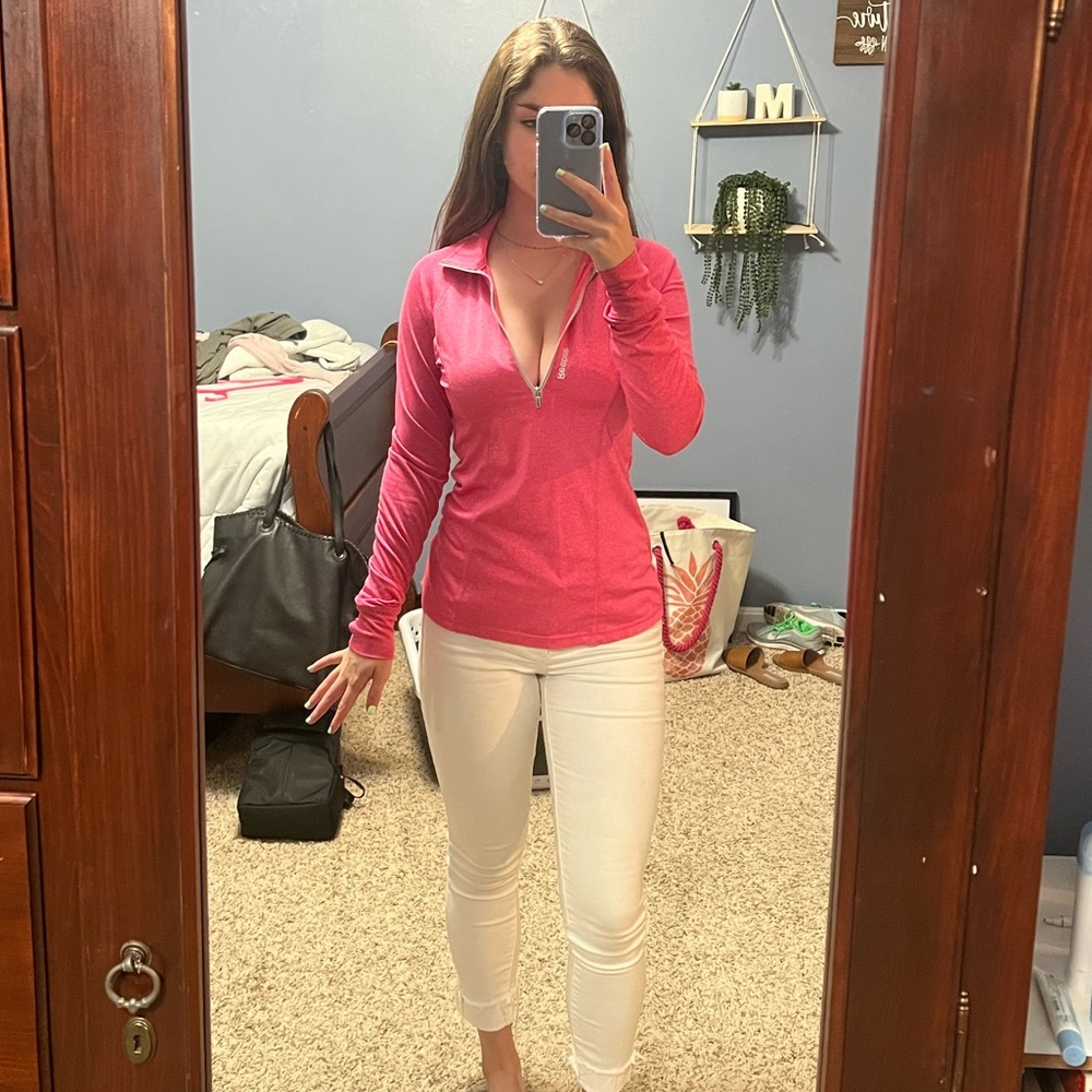 Reebok pink workout longsleeve